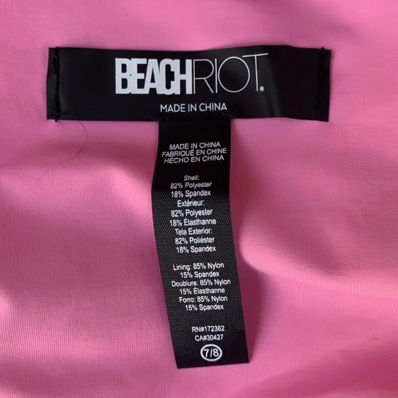 Beach Riot Girls Little Mackenzie Heidi Set Peak Pink Colorblock - Picture 11 of 12